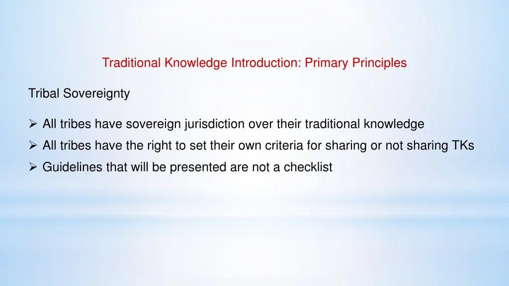 traditional knowledge introduction primary