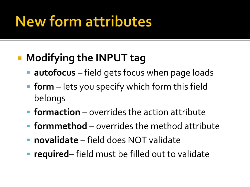 modifying the input tag autofocus field gets