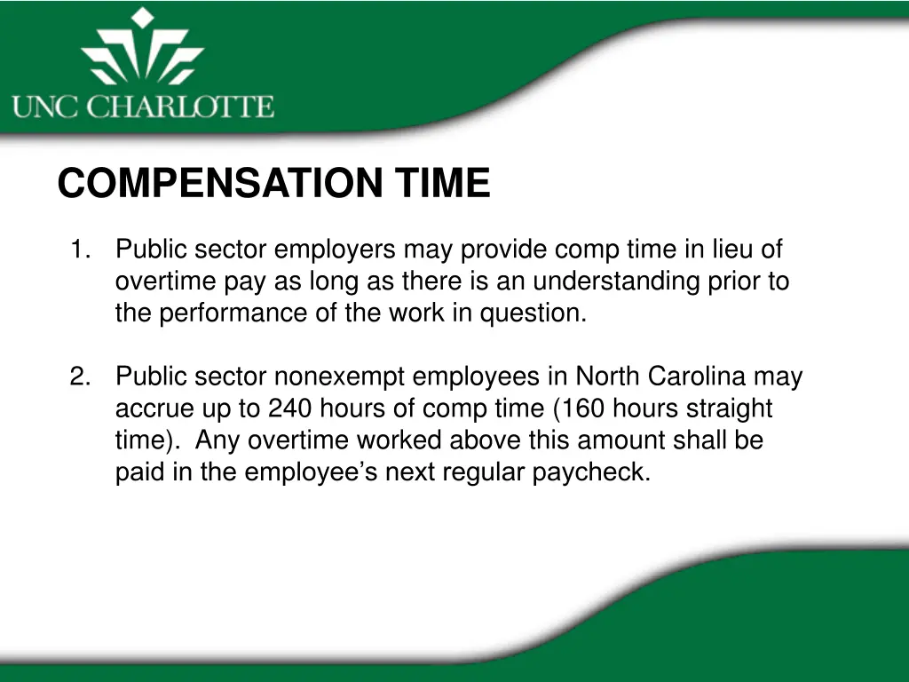 compensation time