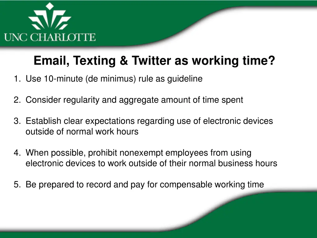 email texting twitter as working time 2