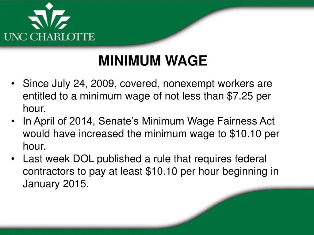 minimum wage