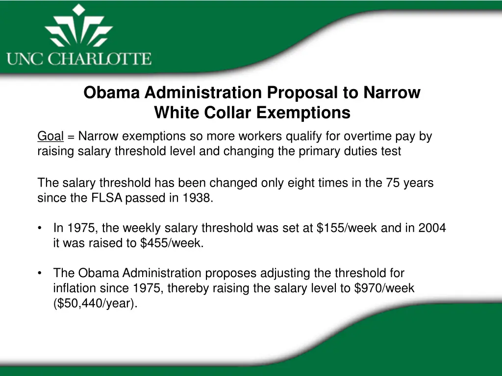 obama administration proposal to narrow white