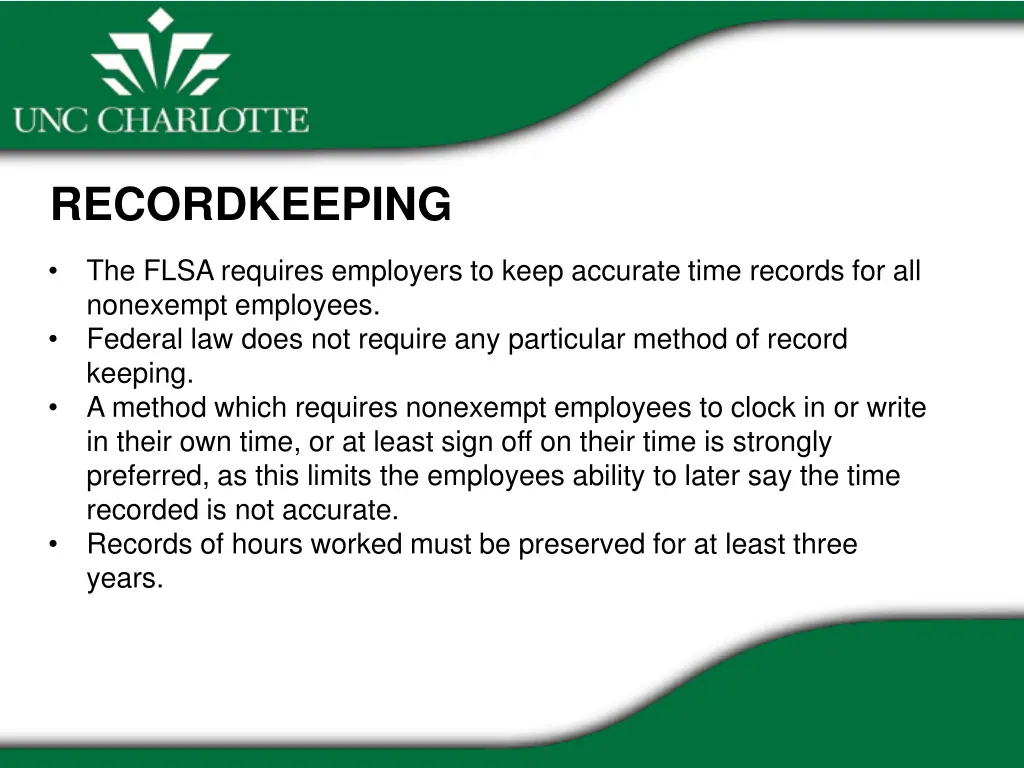 recordkeeping