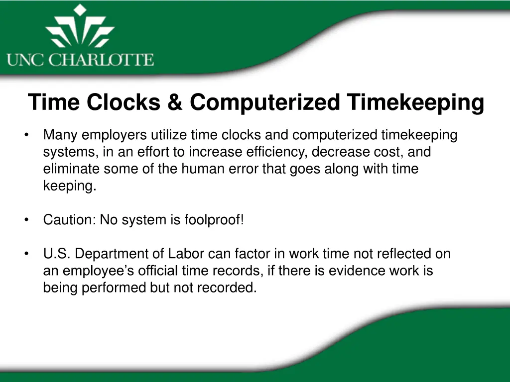 time clocks computerized timekeeping