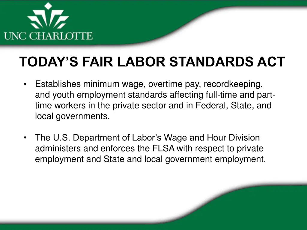 today s fair labor standards act