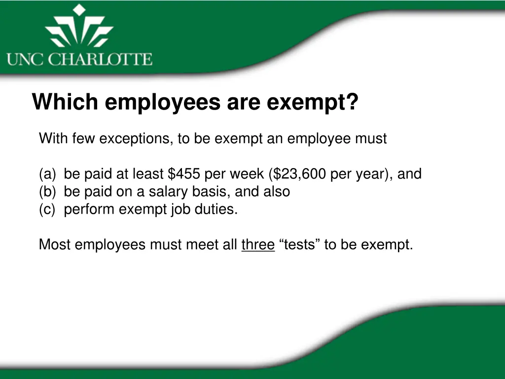 which employees are exempt