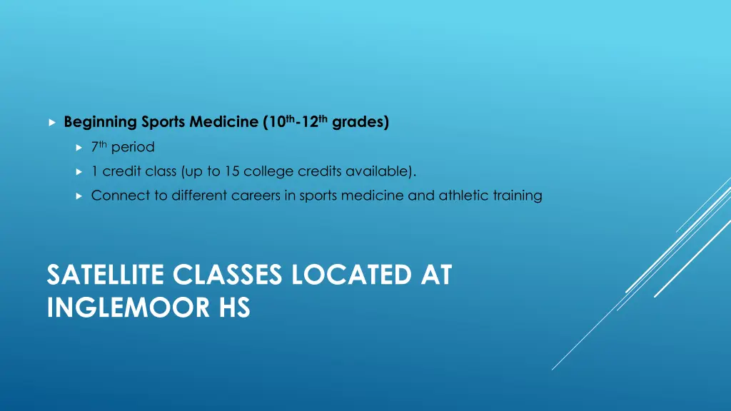 beginning sports medicine 10 th 12 th grades