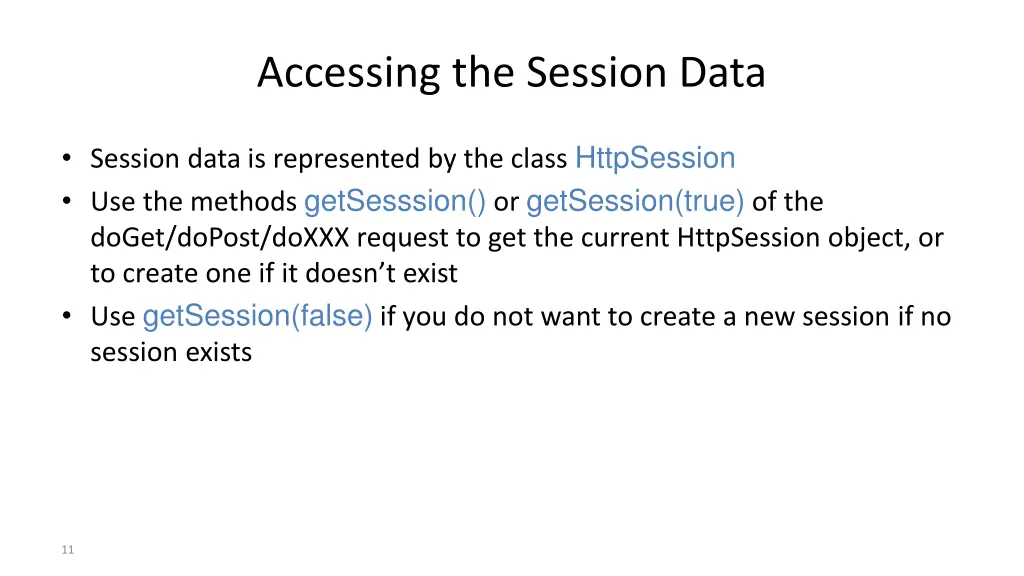 accessing the session data