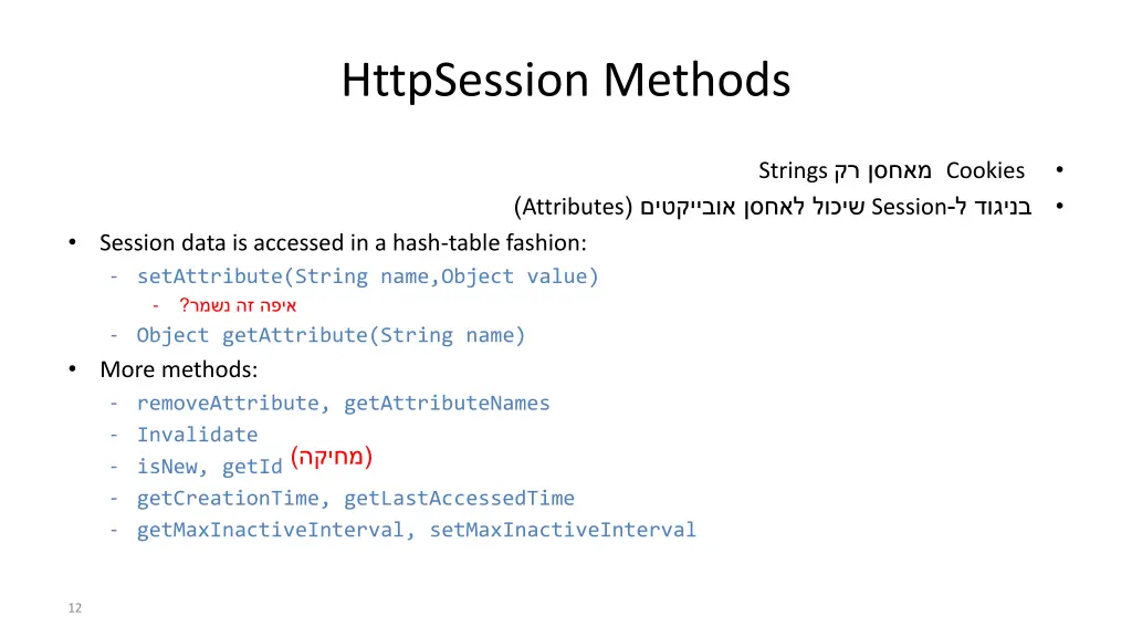 httpsession methods