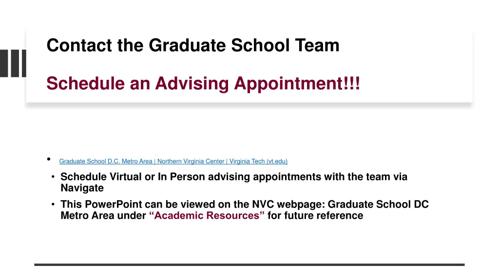 contact the graduate school team