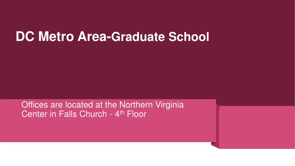 dc metro area graduate school 1