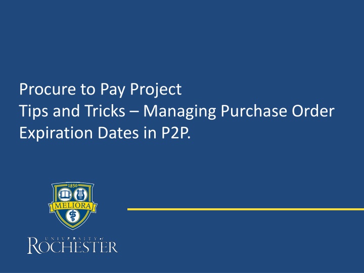 procure to pay project tips and tricks managing