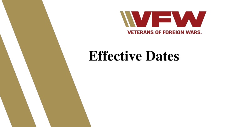 effective dates