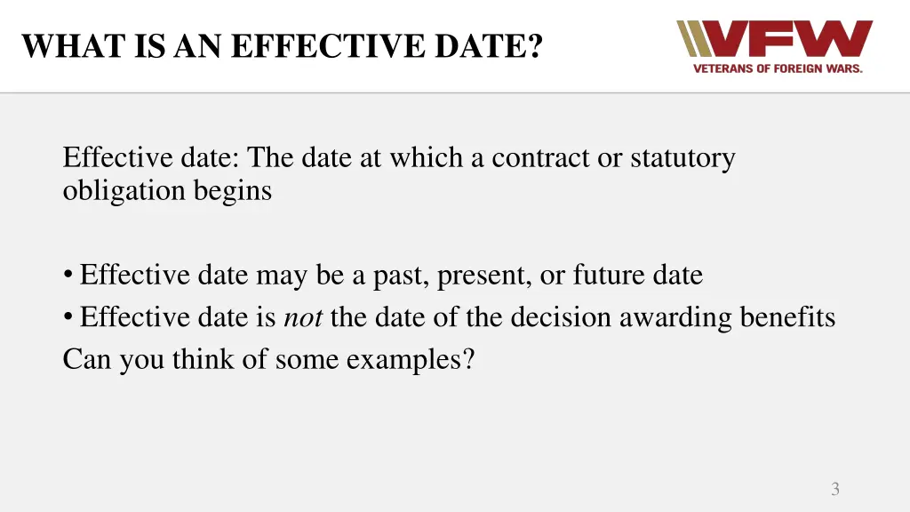 what is an effective date