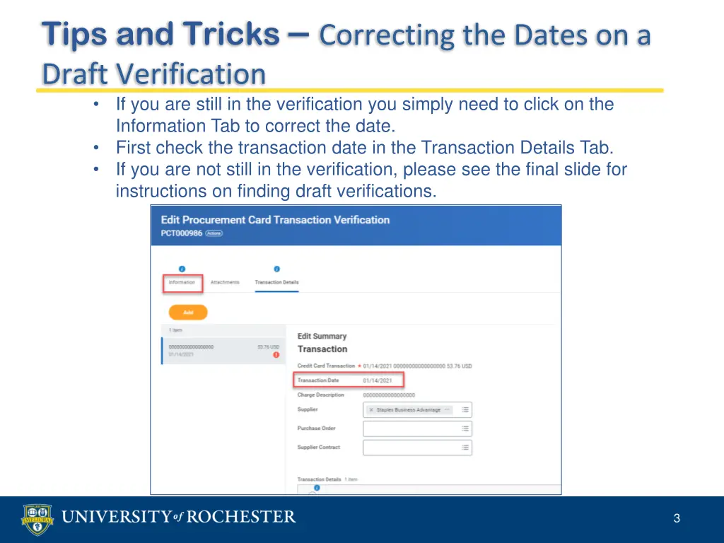 tips and tricks correcting the dates on a draft 1