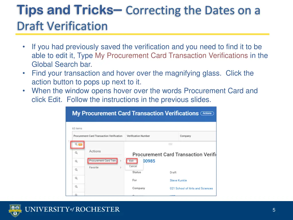 tips and tricks correcting the dates on a draft 3