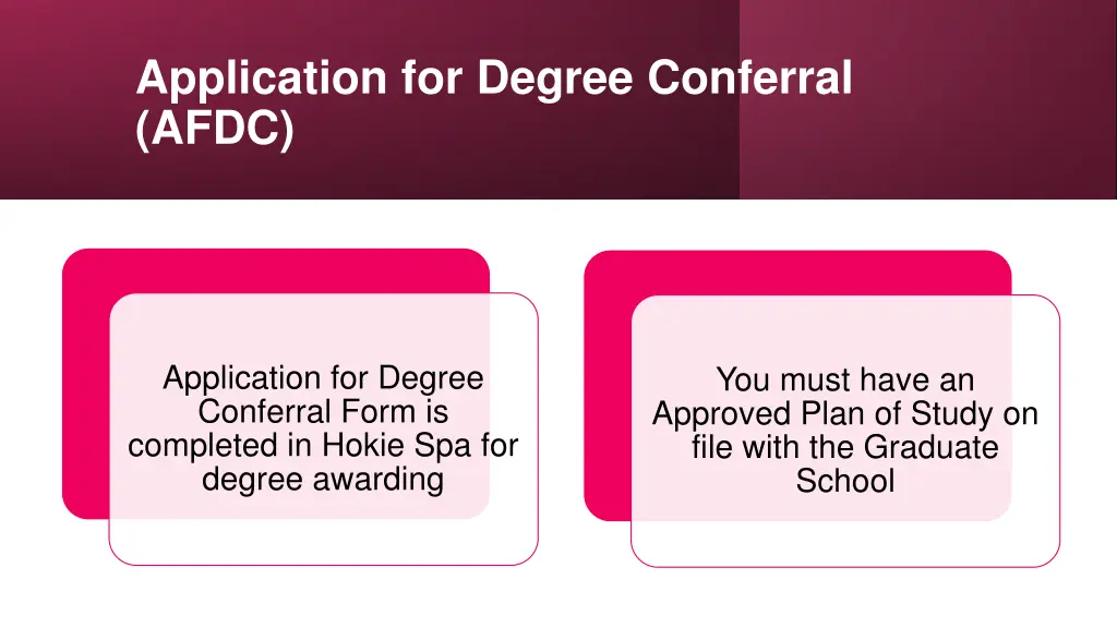 application for degree conferral afdc