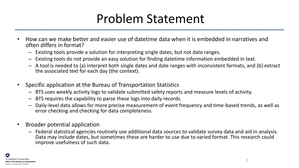 problem statement