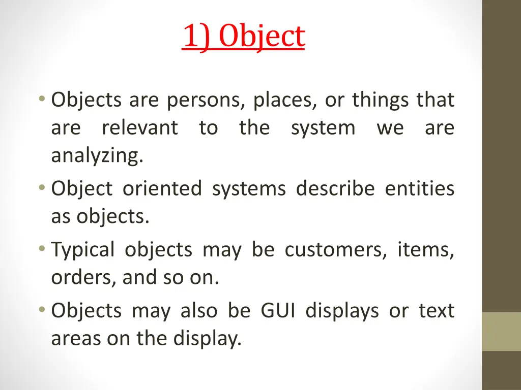 1 object