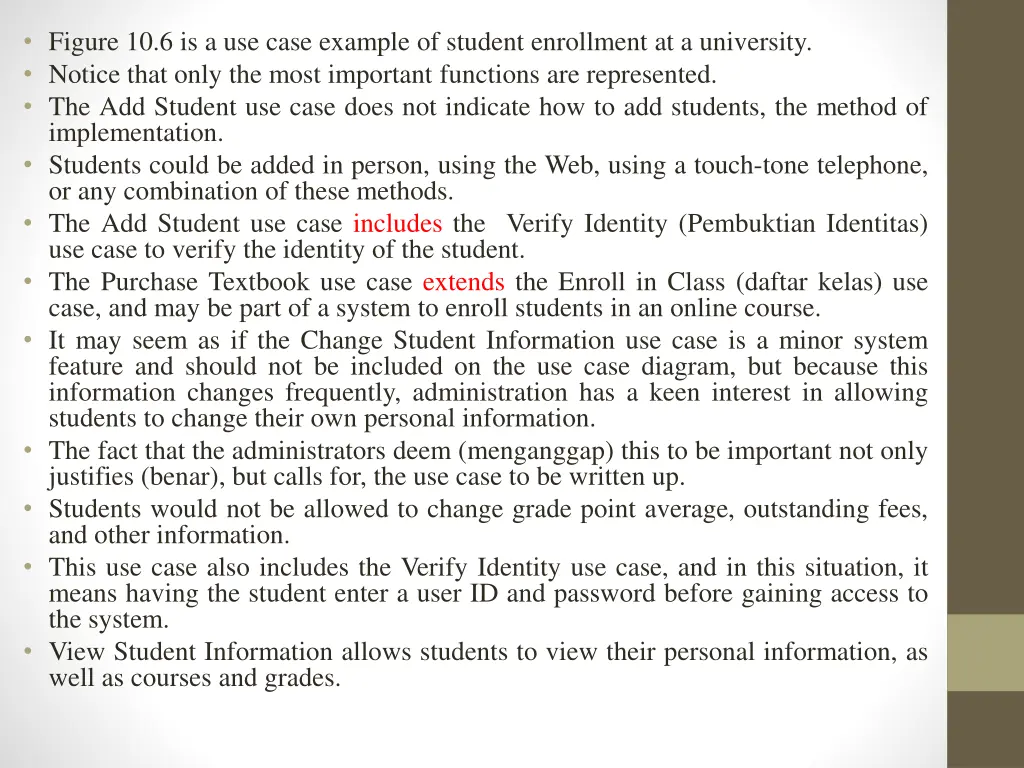 figure 10 6 is a use case example of student