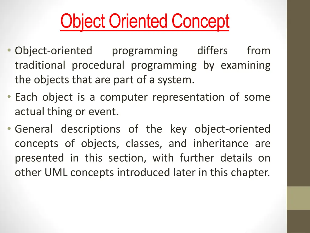 object oriented concept