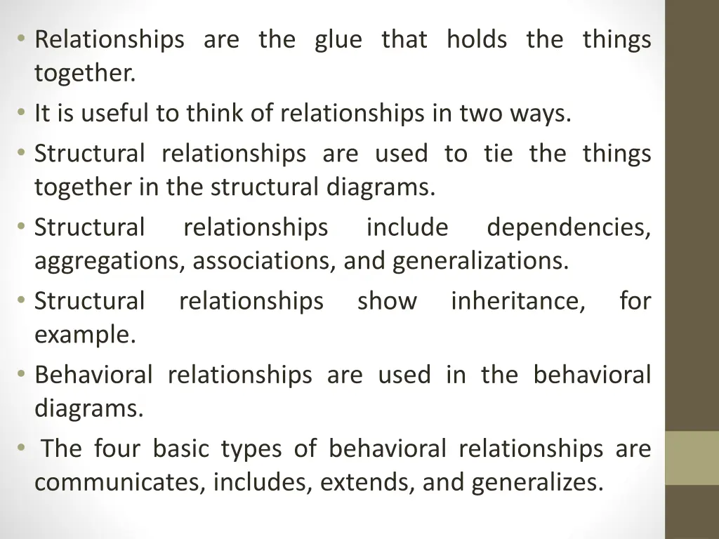 relationships are the glue that holds the things