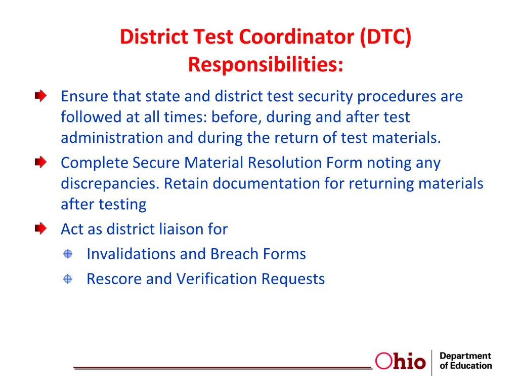 district test coordinator dtc responsibilities 2