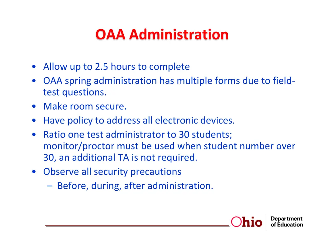 oaa administration 1