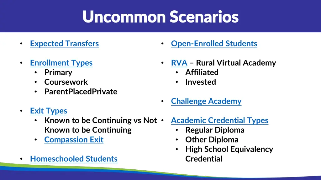 uncommon scenarios uncommon scenarios