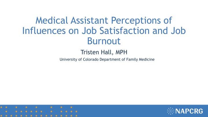 medical assistant perceptions of influences