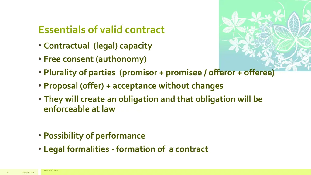 essentials of valid contract contractual legal