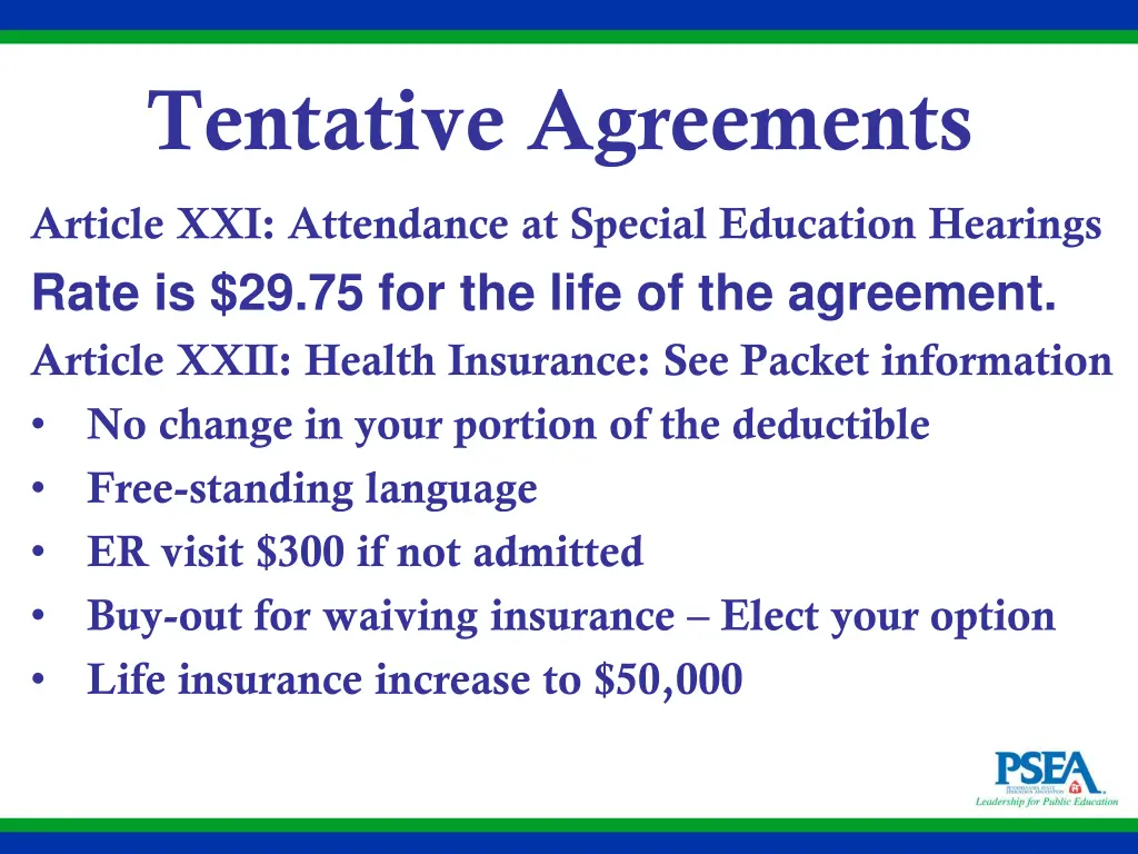 tentative agreements 3