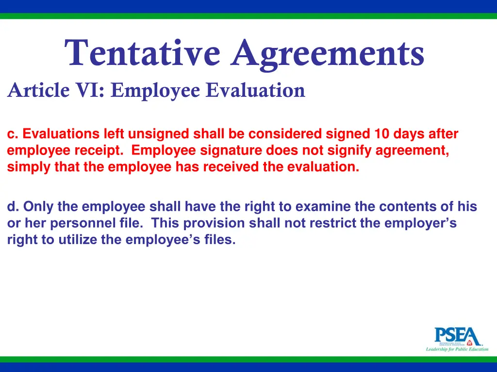 tentative agreements article vi employee 1