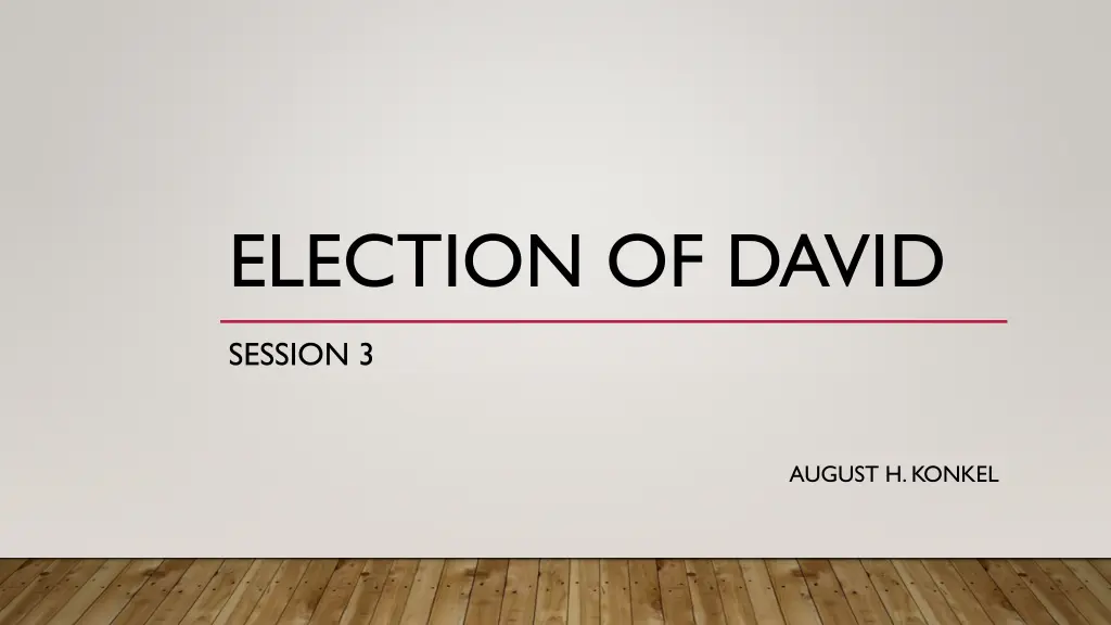 election of david