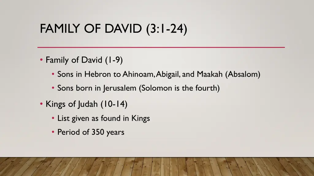 family of david 3 1 24