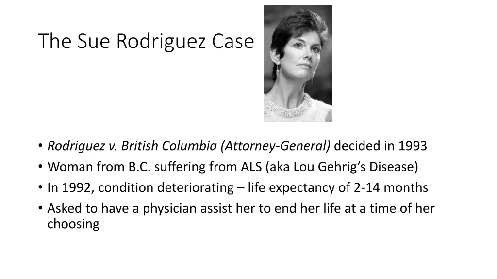 the sue rodriguez case