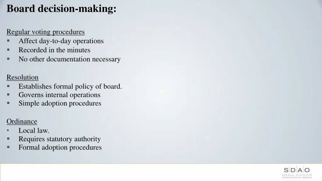 board decision making