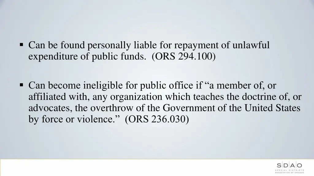 can be found personally liable for repayment