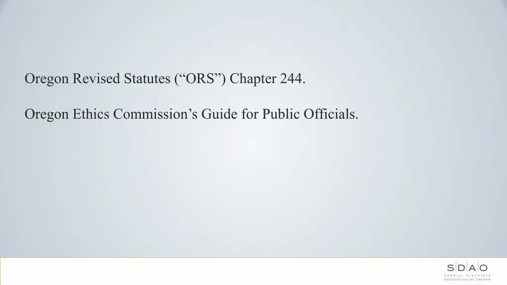 oregon revised statutes ors chapter 244