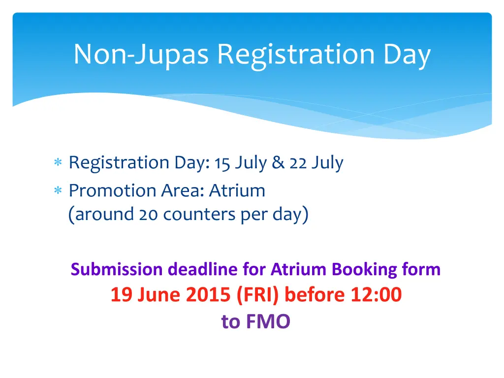 non jupas registration day