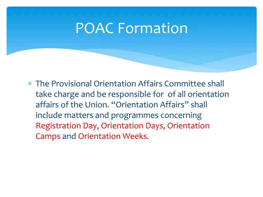 poac formation 1