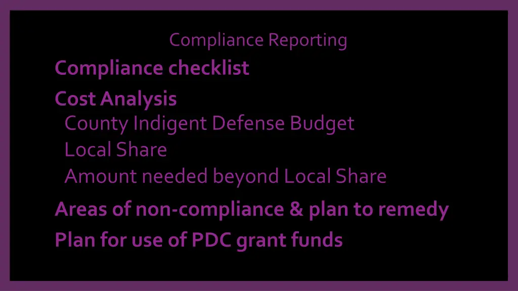 compliance reporting