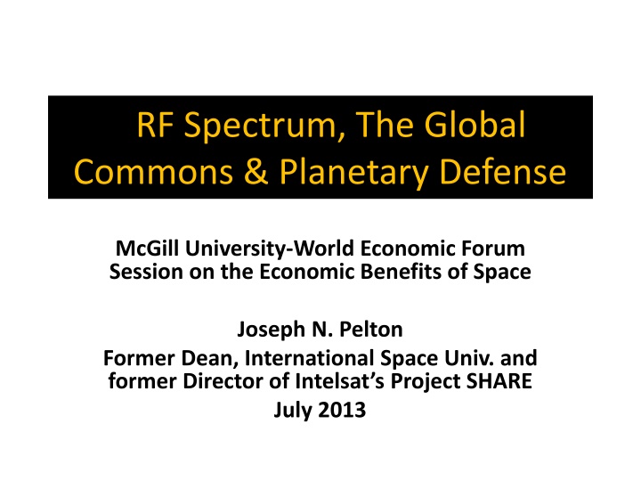 rrf spectrum the global commons planetary defense