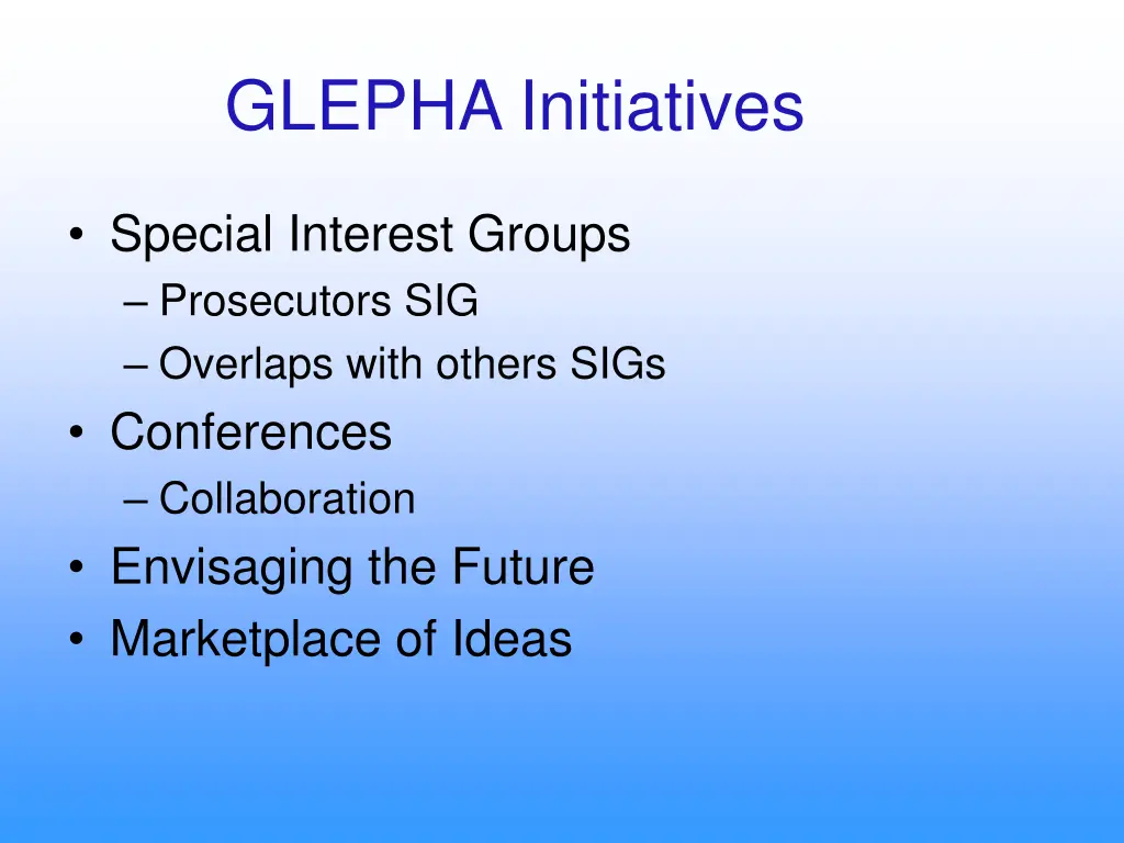 glepha initiatives