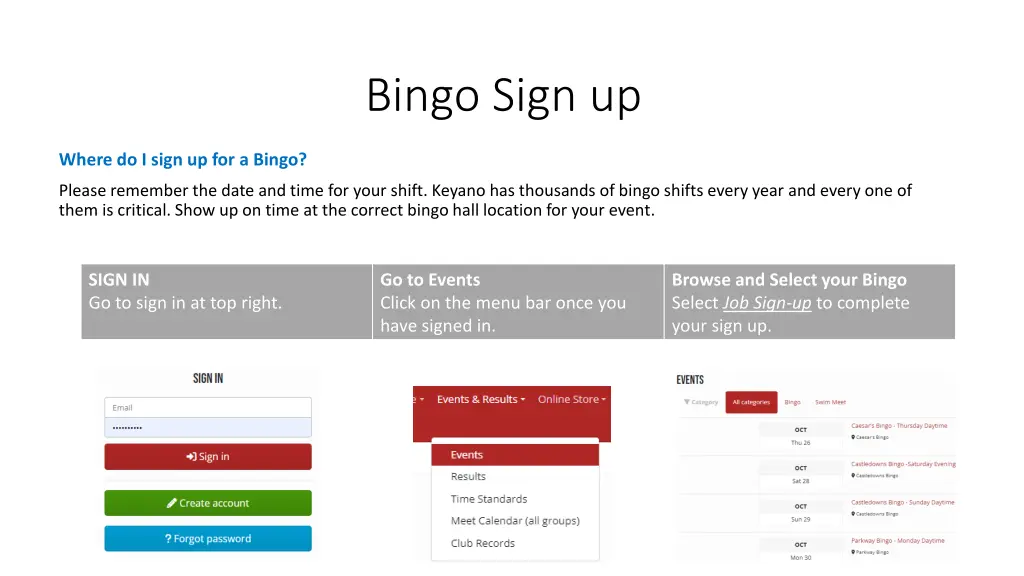 bingo sign up