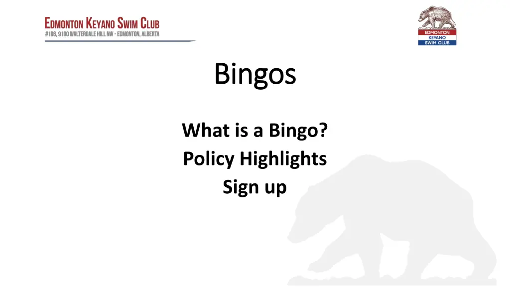 bingos bingos