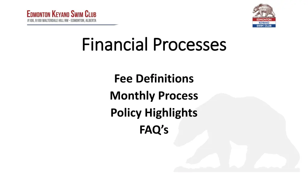 financial processes financial processes