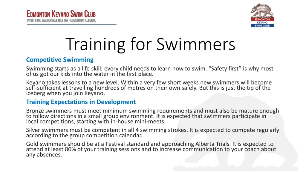 training for swimmers competitive swimming