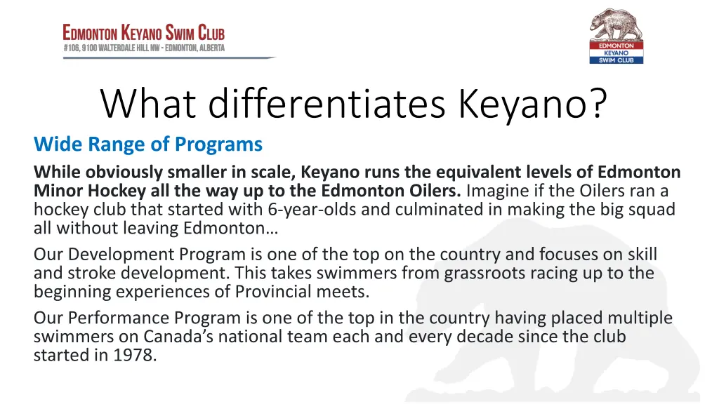 what differentiates keyano wide range of programs