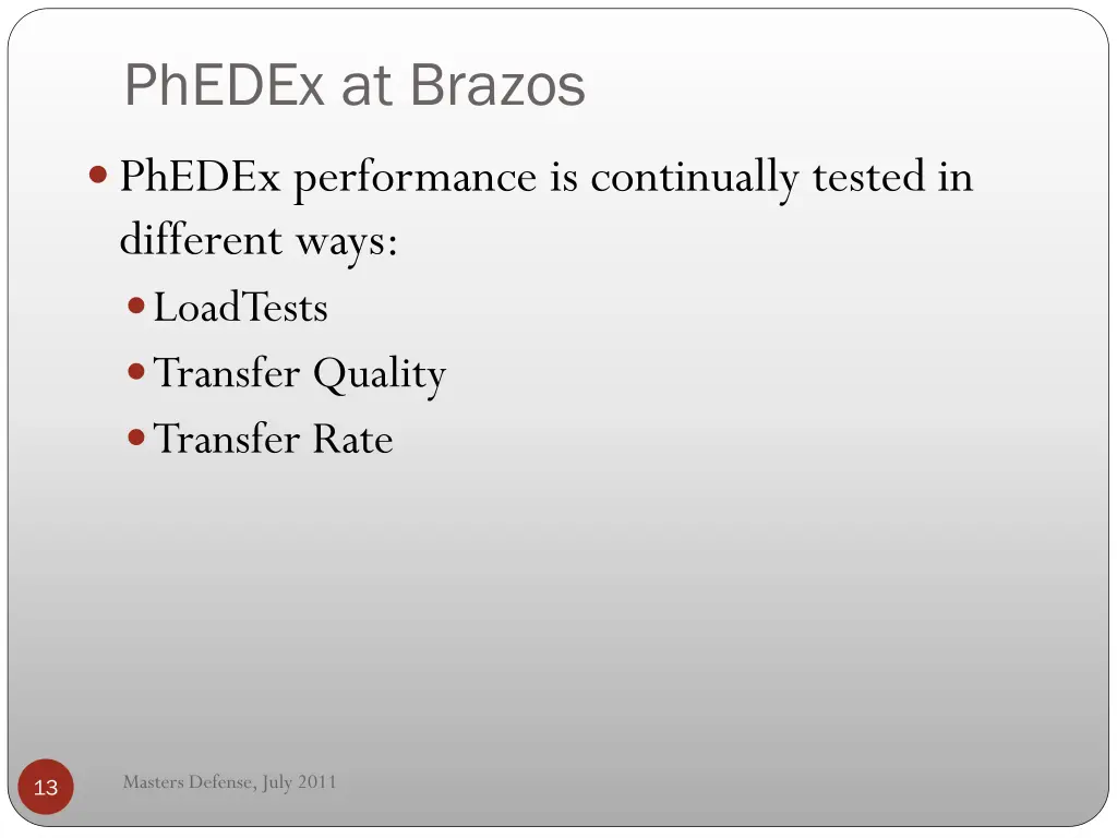 phedex at brazos